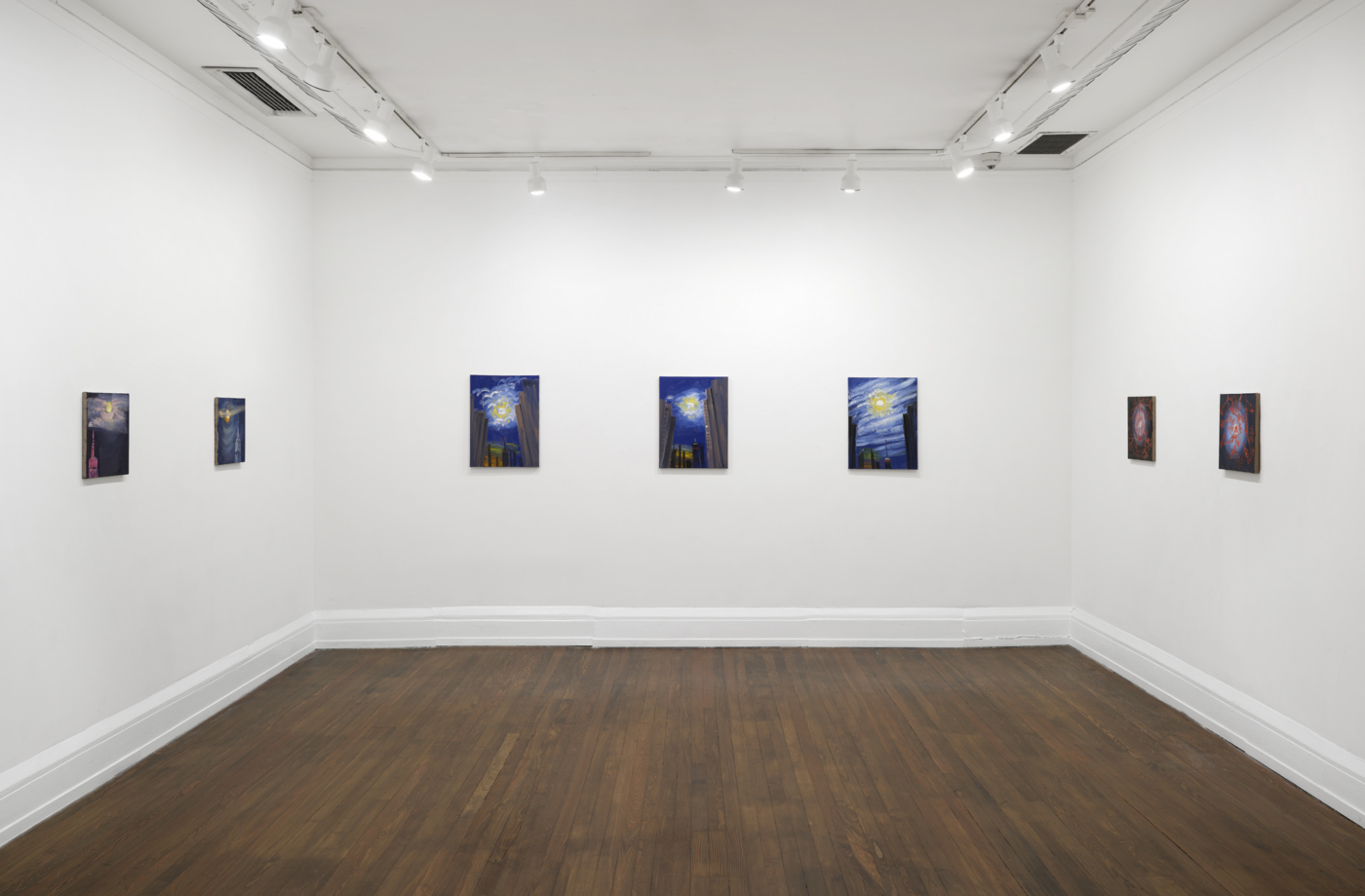 Painted Time: Moons (Laboratory), installation view, New York Studio School, 2025, curated by Clémence White