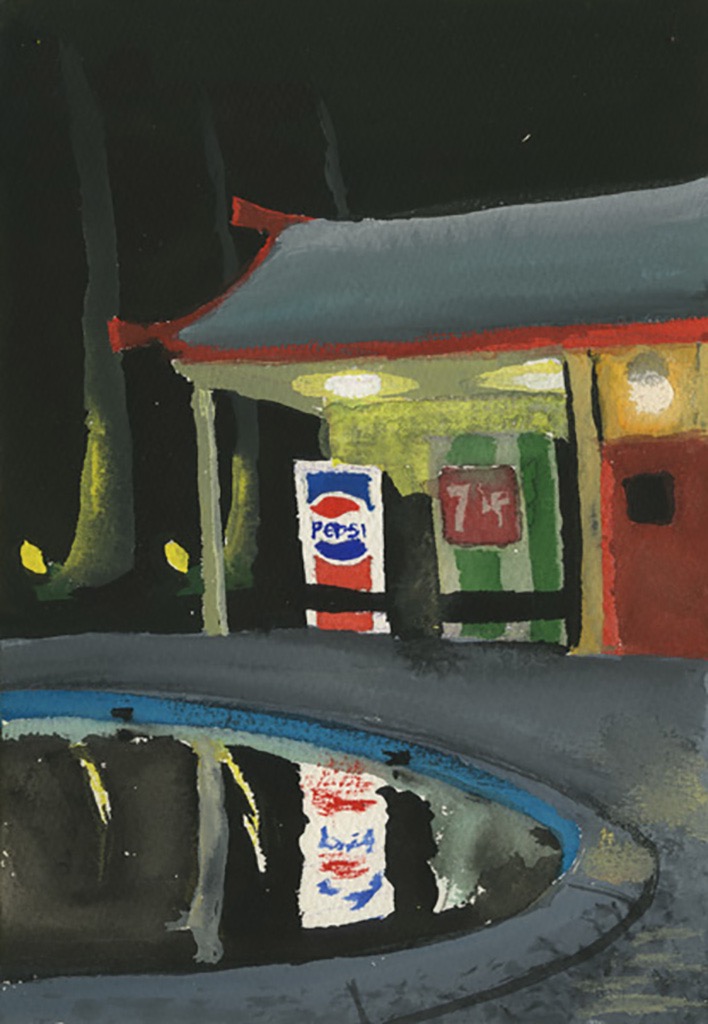 Untitled, 1986, gouache on paper, 10 × 7 inches