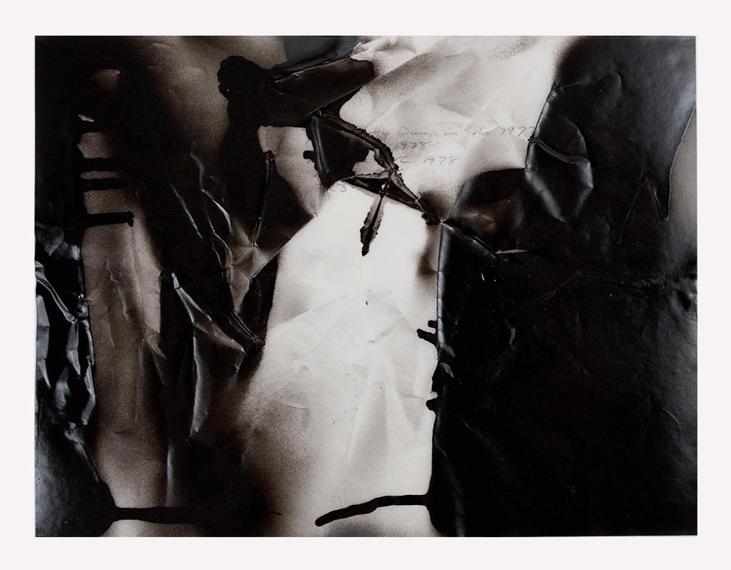 Steven Parrino,
Untitled, 1991,
sprayed enamel, pencil on vellum, 9 × 12 inches