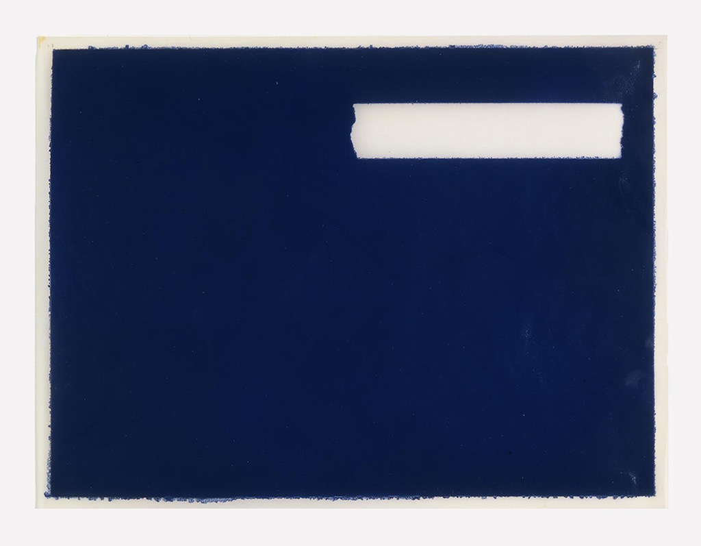 Steven Parrino,
Untitled, 1989,
spray paint on vellum,
9 × 12 inches; 22.8 × 30.4 cm
