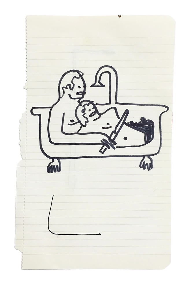 Nolan Hendrickson, Untitled, 2016,
ink on paper,
9 × 5 1/4 inches; 22.8 × 13.3 cm