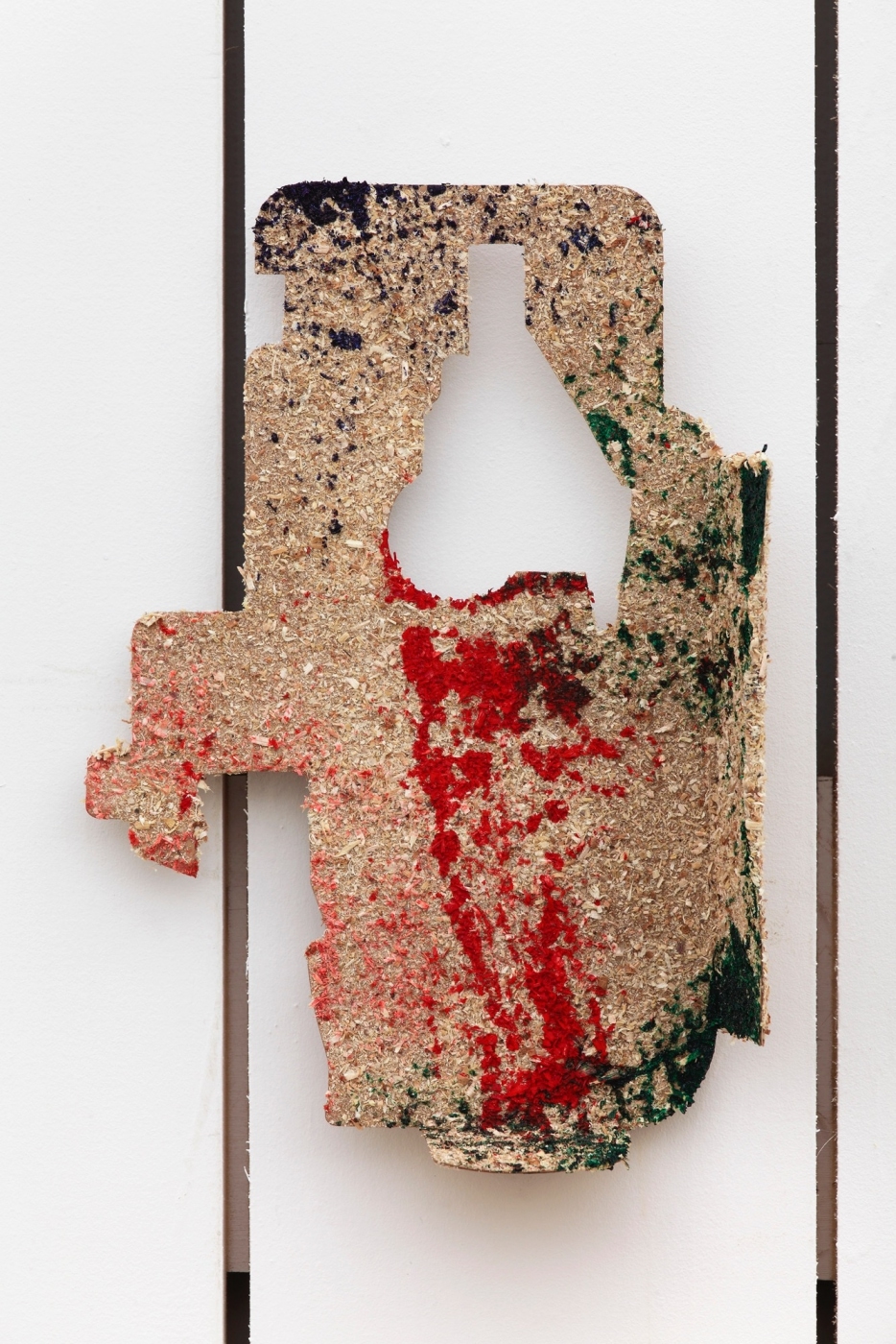 Dream Eater, 2014,
sawdust and acrylic on cardboard, 9 1/2 × 7 inches