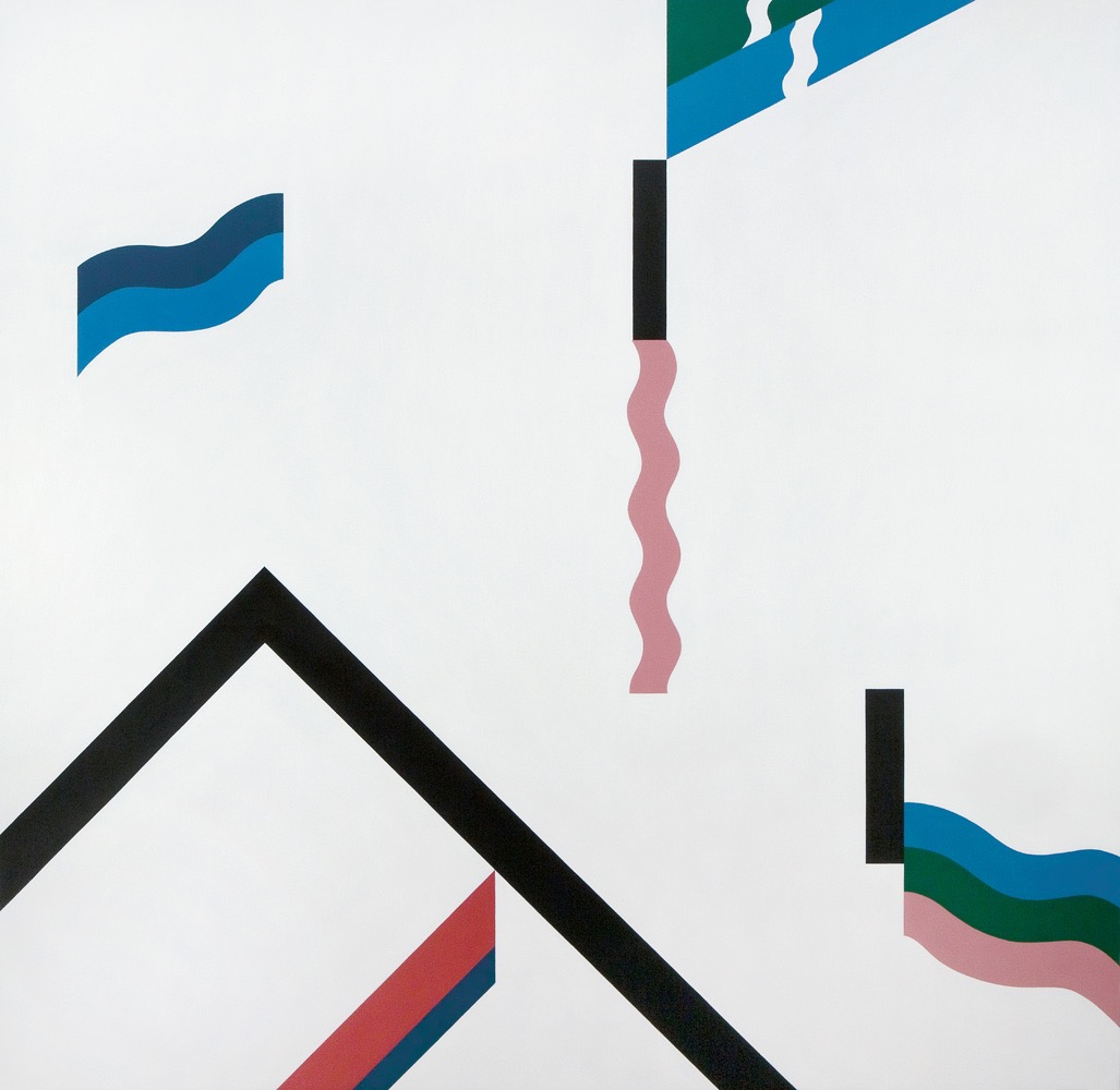Wire 154, 2007, oil on linen, 68 1/2 × 70 1/2 inches; 173.9 x 179.1 cm
