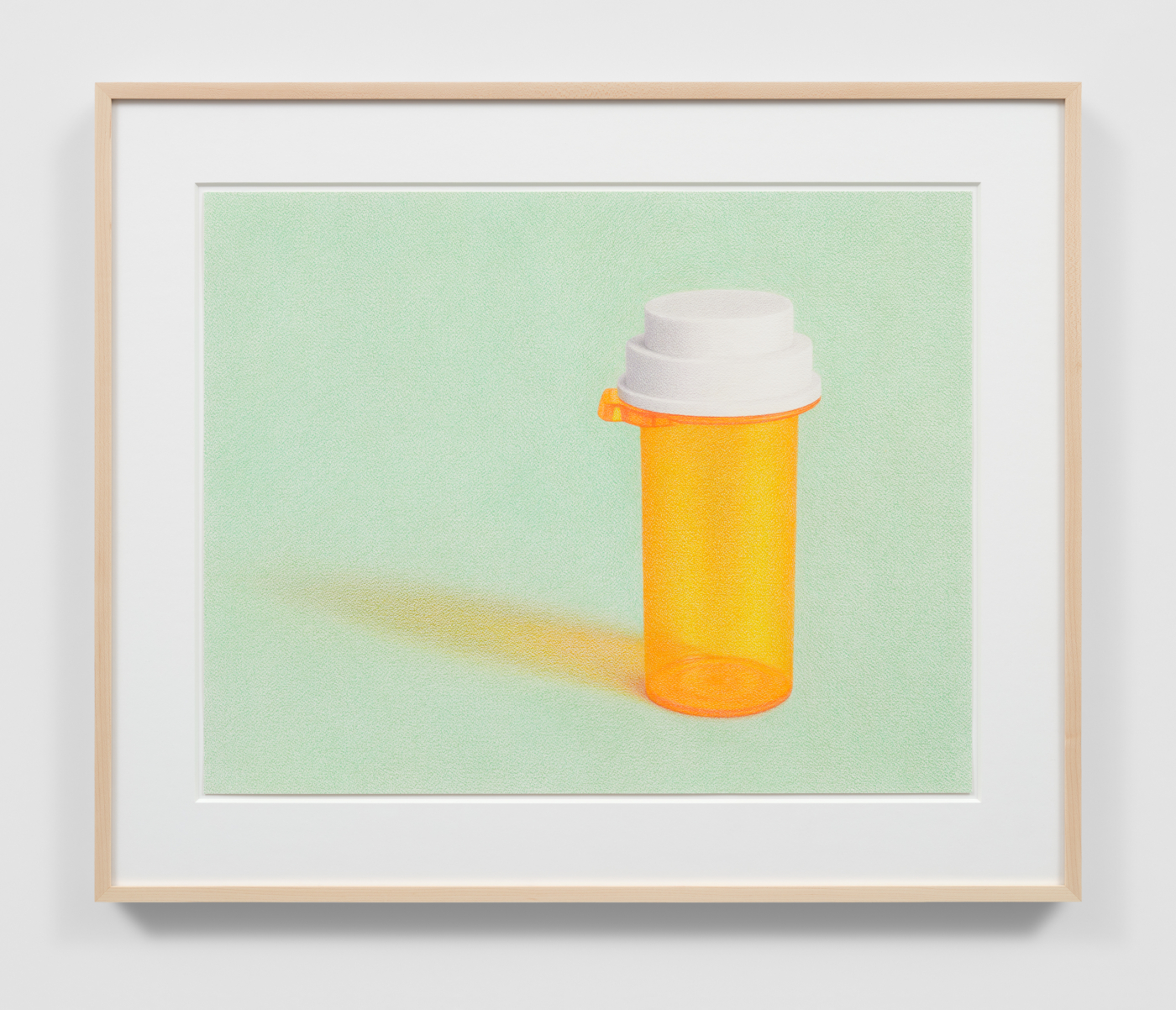 Empty, 2026. Colored pencil on paper, 18 x 23 inches (45.72 x 58.42 cm); 24⅜ x 29⅜ in. (61.93 x 74.63 cm) framed