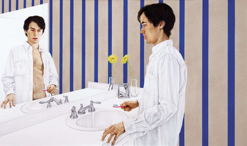 Trying to Live Beside the Point, 2003, colored pencil, graphite, and pastel on paper, 35 × 55 inches; 88.9 x 139.7 cm