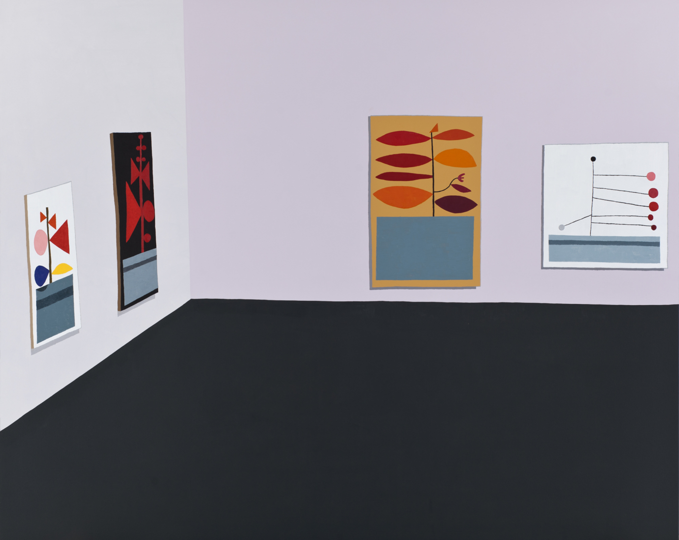 Hammer Interior 15, 2011, oil and acrylic on canvas, 88 x 110 inches