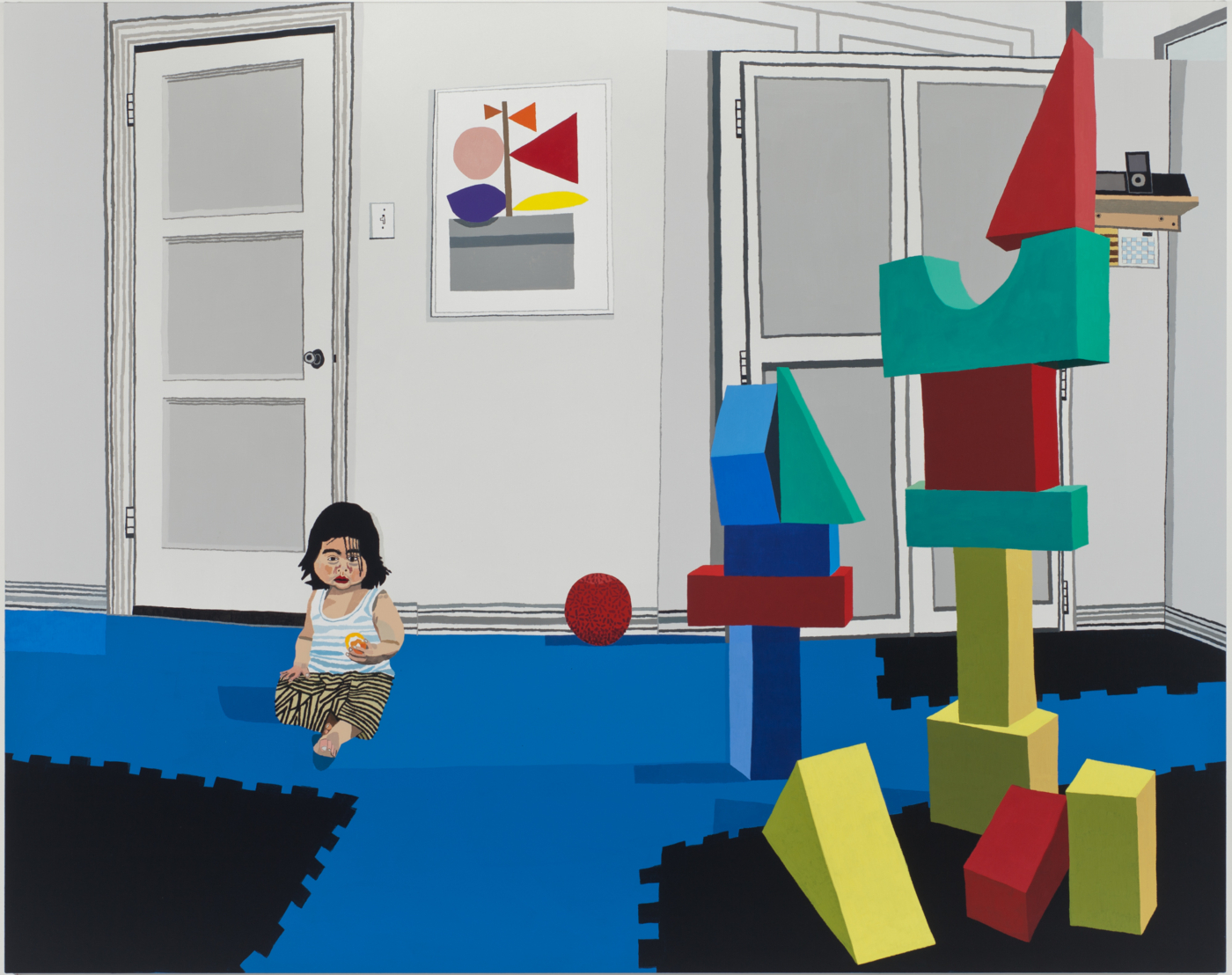 Playroom, 2012, oil and acrylic on canvas, 78 x 98 inches