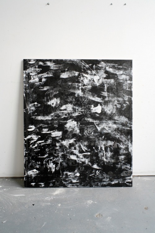 Jean-Baptiste Bernadet, Untitled (Retour I), 2011, oil and enamel on canvas, 39 × 31 1/2 inches