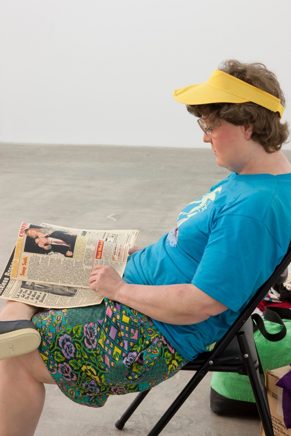 Flea Market Lady (Detail), 1990, bronze, polychromed in oil, mixed media, with accessories, dimensions variable
