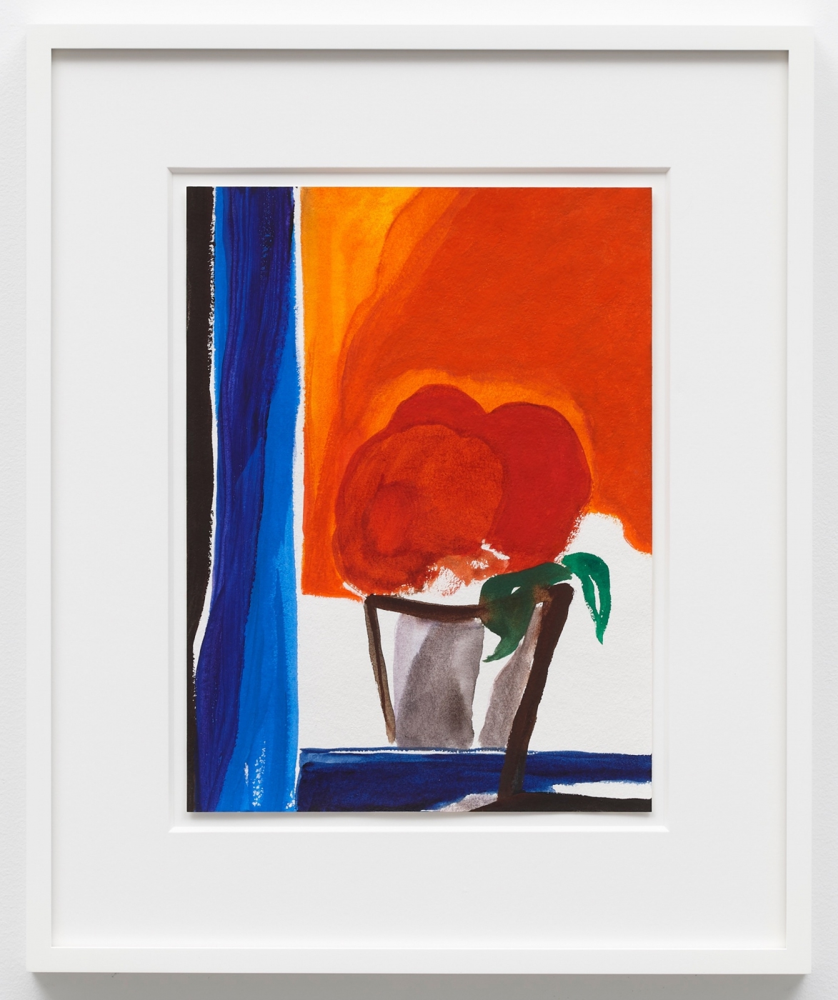 Late, 2017, watercolor on paper, 12 1/8 × 9 inches; 18 5/8 x 15 1/2 inches framed