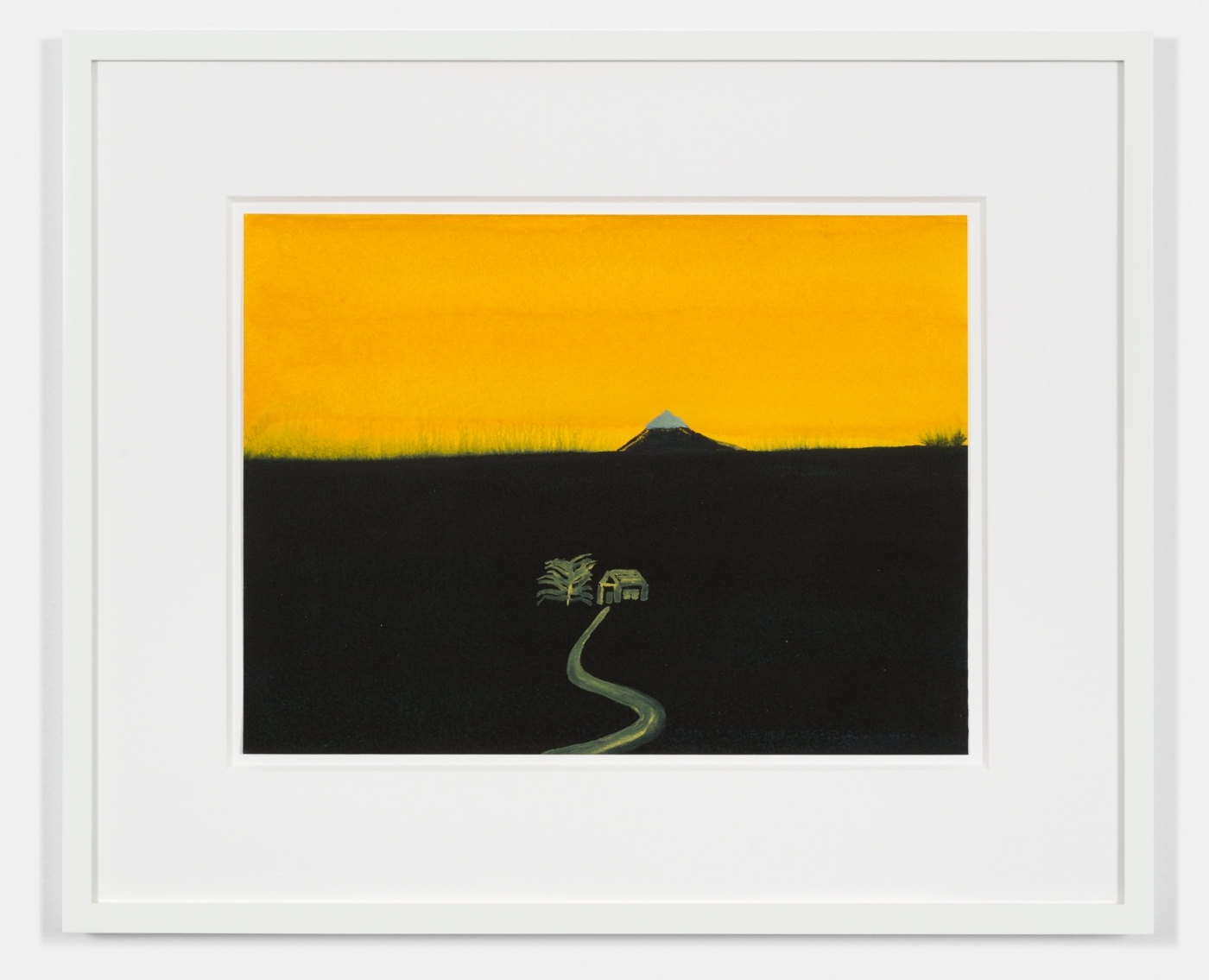 Home, 2018,
watercolor on paper,
14 1/2 × 17 5/8 inches (framed)