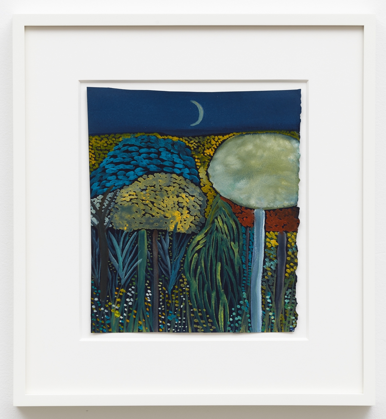 Untitled, 2018,
watercolor on paper,
16 1/2 × 15 inches (framed)