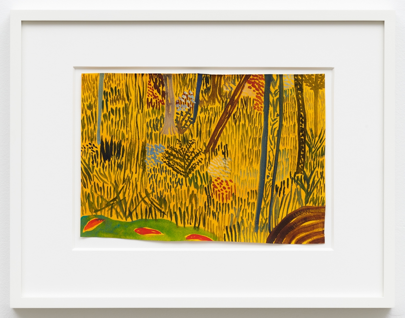 Untitled, 2018,
watercolor on paper,
13 1/2 × 17 1/4 inches (framed)