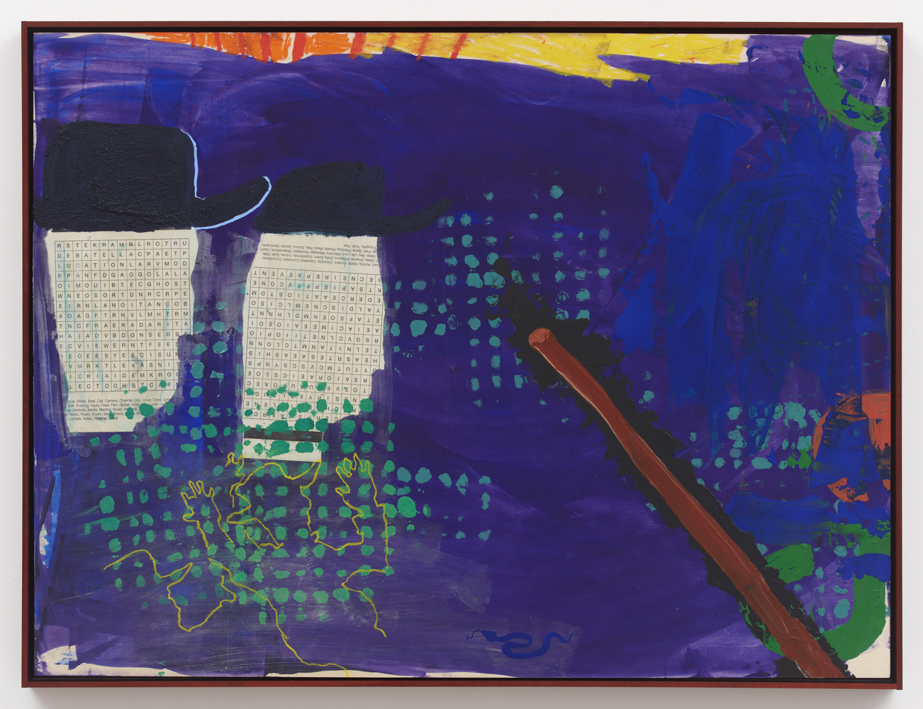mind of mind 1, 2017,
acrylic on wood,
30 × 40 × 1 1/2 inches