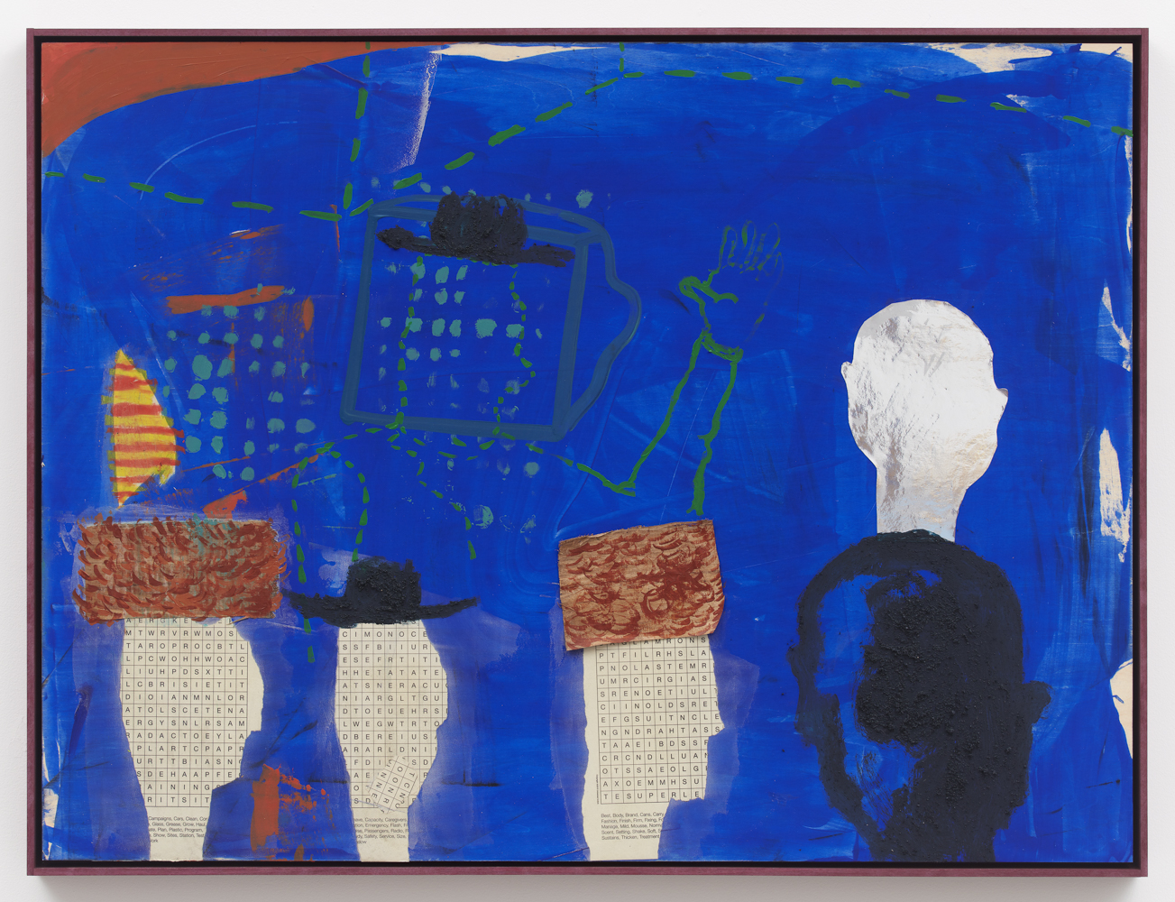 mind of mind 2, 2017,
acrylic on wood,
29 15/16 × 40 × 1 1/2 inches