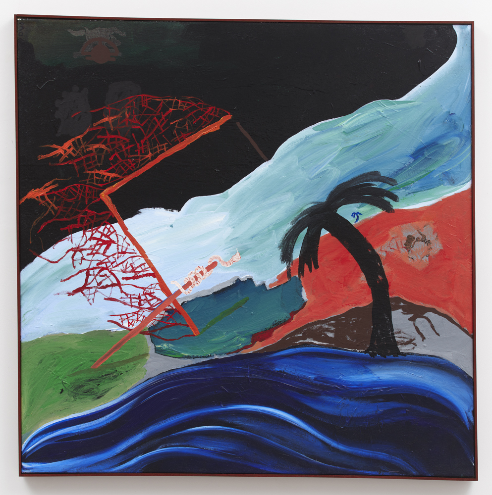 the world scarce, 2017,
acrylic on wood,
48 × 48 × 1 1/2 inches