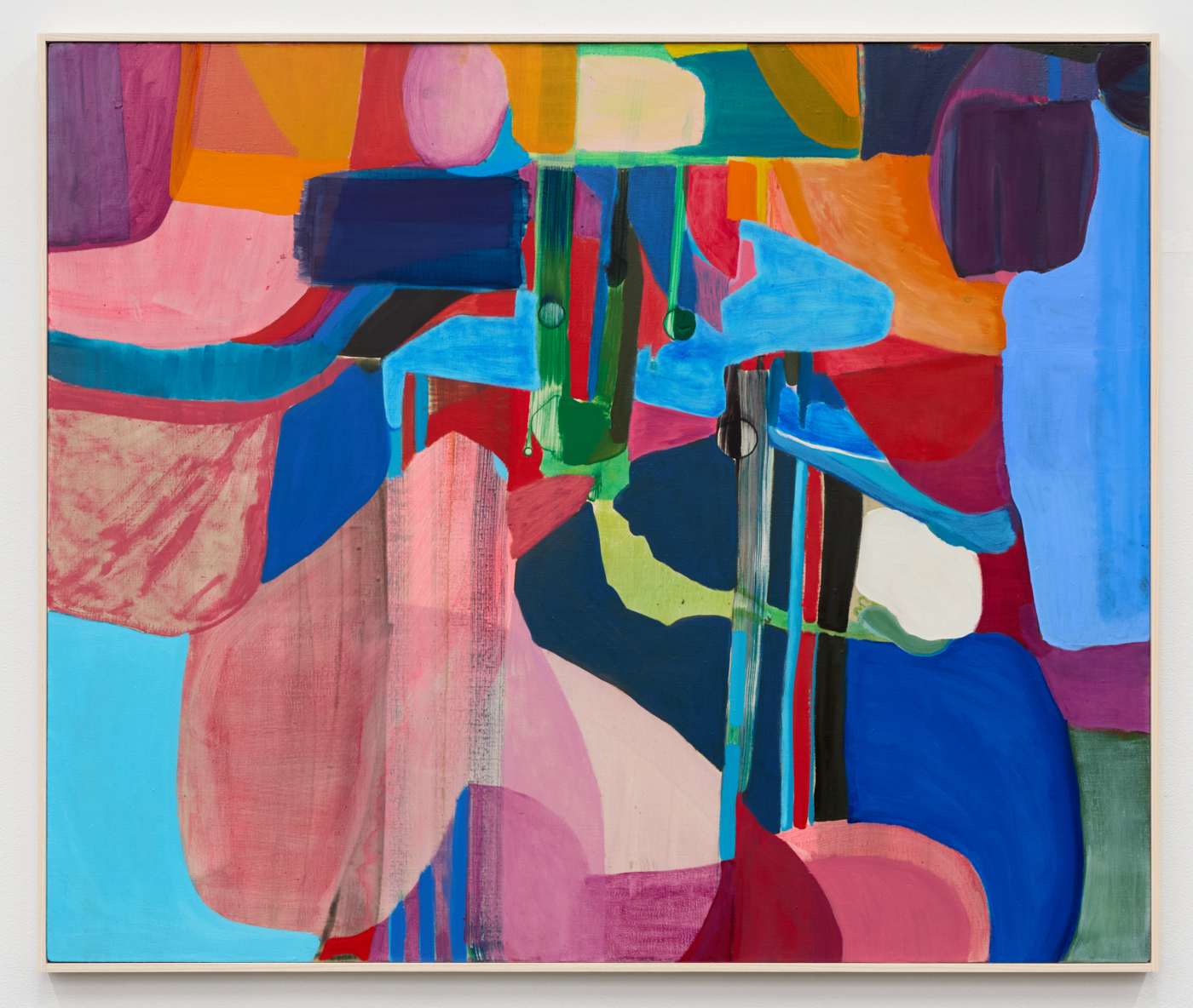 order salty water, 2025. Oil and acrylic on linen, 40 x 48 in. (101.60 x 121.92 cm), 41 x 48 7/8 in. (104.14 x 124.14 cm) framed