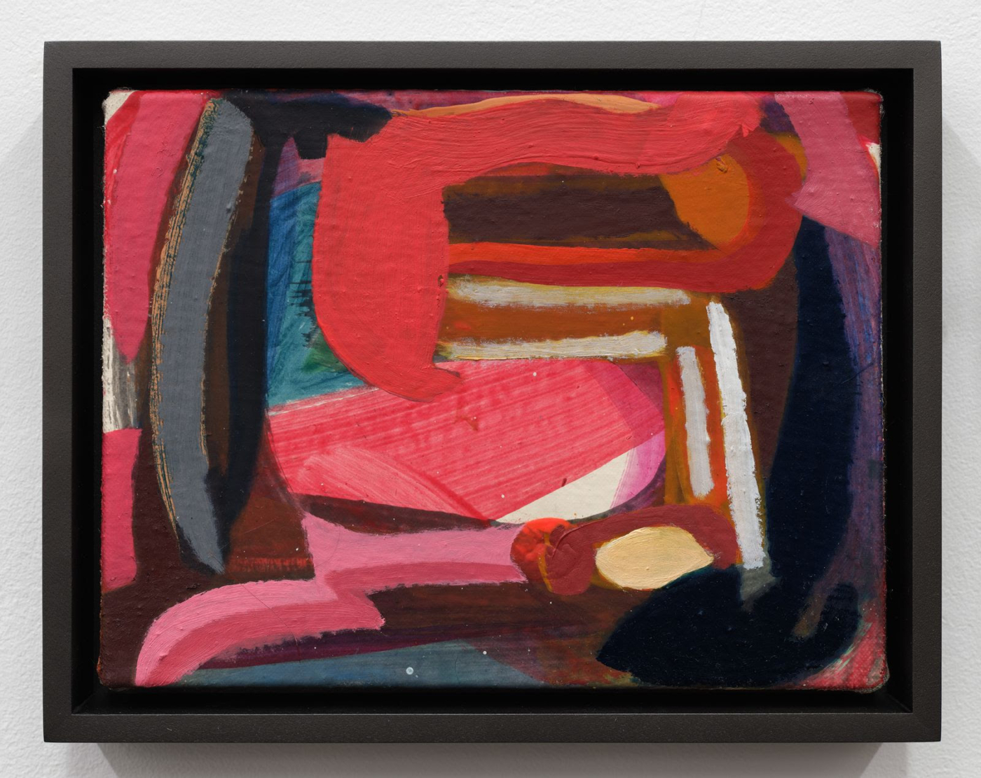 superbad chasing desert foxes, 2024. Oil and acrylic on linen, 6⅛ x 8 in. (15.57 x 20.32 cm), 7⅛ x 9⅛ in. (18.11 x 23.19 cm) framed