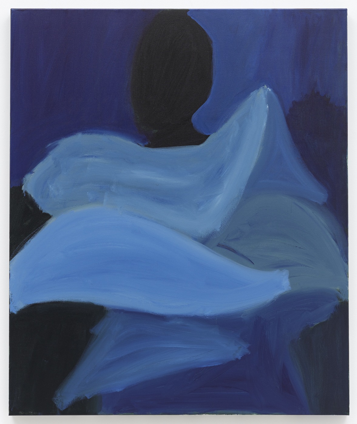 Ruth Ige, In the Midst of the Shimmering Blue, 2019, acrylic on canvas, 47 1/4 x 39 1/2 inches; 120 x 100.33 cm