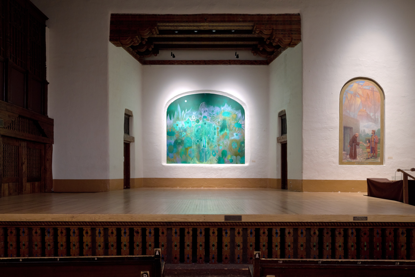 Installation view, 12th SITE SANTA FE International, Once Within a Time, curated by Cecilia Alemani. Courtesy of SITE SANTA FE. Photo: Brad Trone, 2025