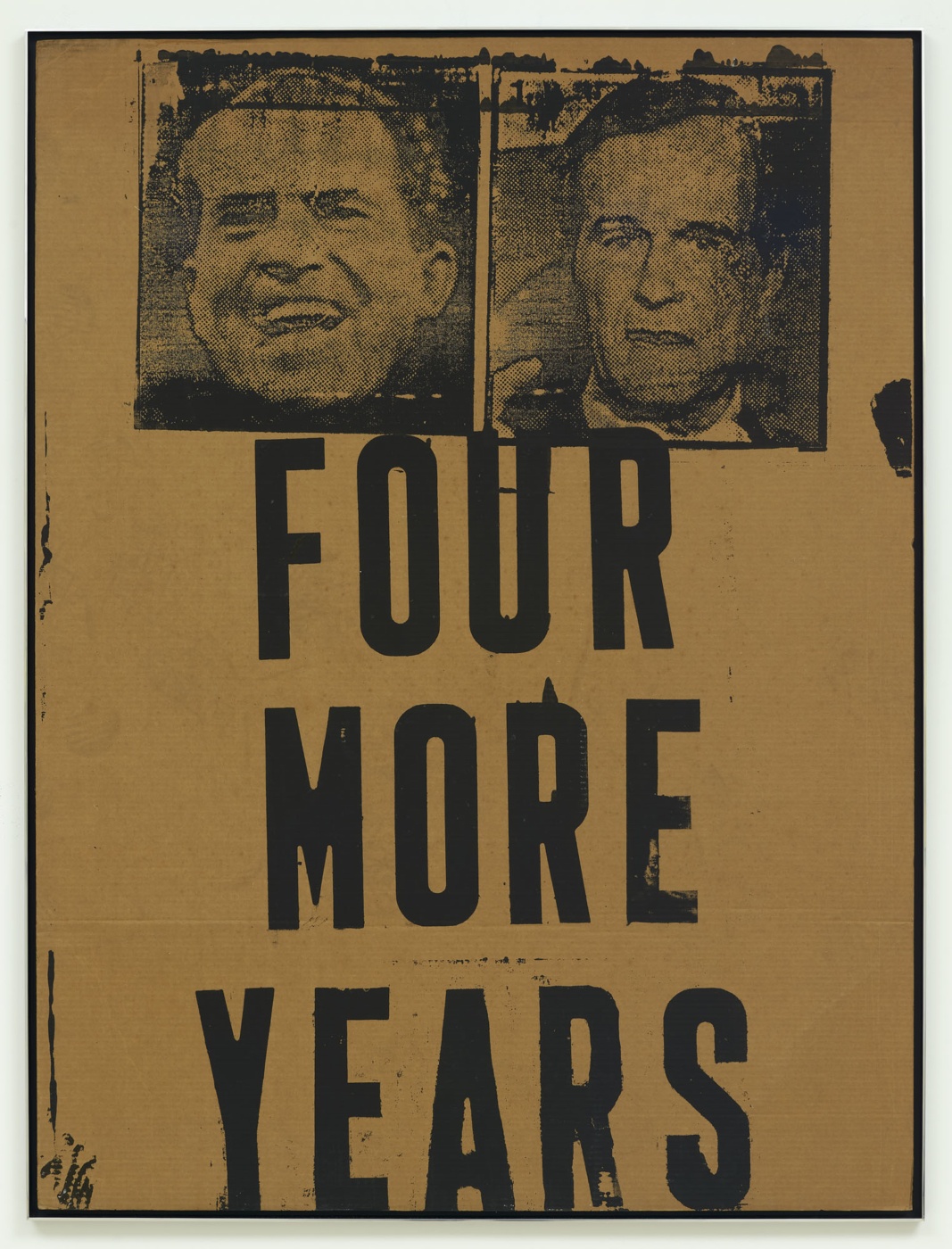 Four More Years [Nixon &amp; Senior Bush], 1992, acrylic on cardboard, 48 × 36 inches, 121.9 × 91.4 cm; 48 ½ × 36 ½ inches, 123.2 × 92.7 cm (framed)