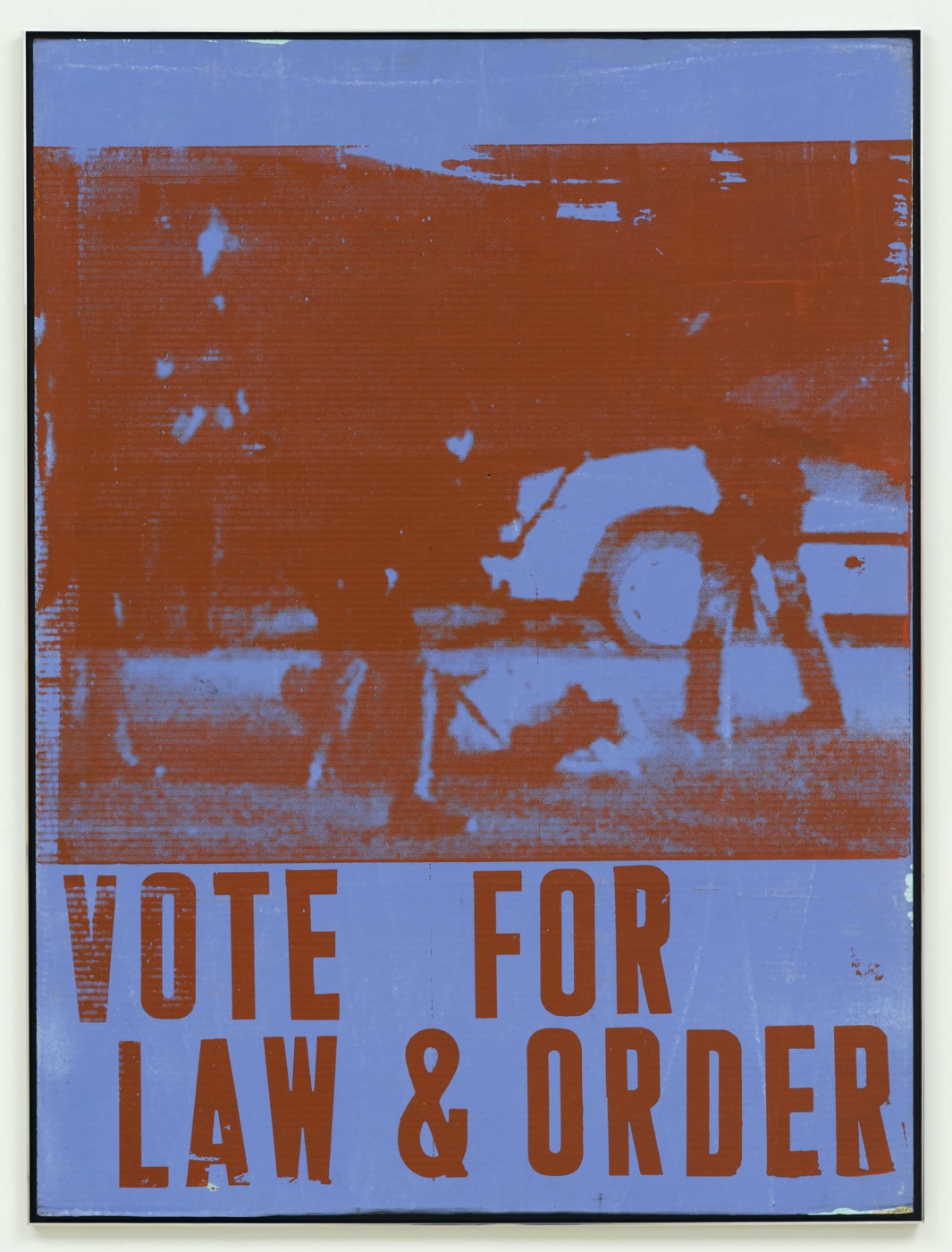 Vote for Law and Order [Orange and Violet], 1992, acrylic on cardboard, 48 × 36 inches, 121.9 × 91.4 cm; 48 ½ × 36 ½ inches, 123.2 × 92.7 cm (framed)