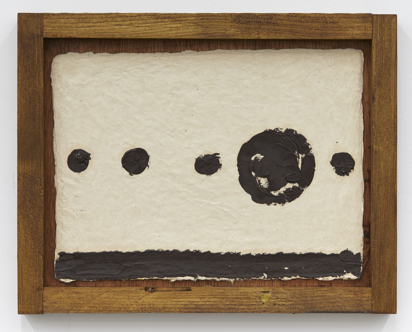 Alvaro Barrington, TitleTK, 2020, mixed media on burlap paper in custom frame, 11 x 14 inches; 27.94 x 35.56 cm