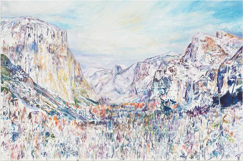 Tunnel View, Dec. 25, 2016, oil on linen, 40 x 60 inches