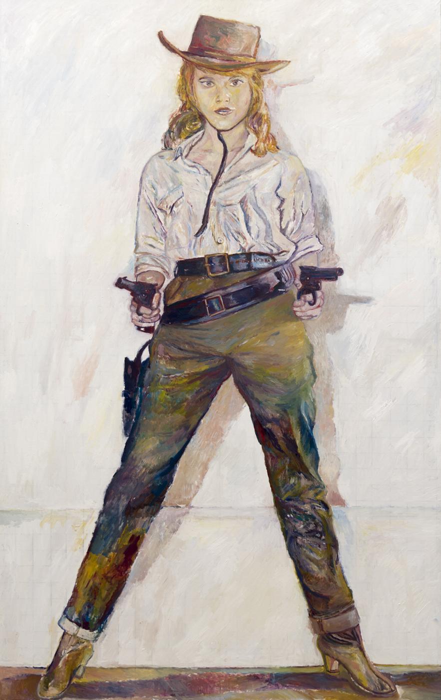 Jane Fonda as Cat Ballou, 2018,
oil on linen,
68 x 43 inches
