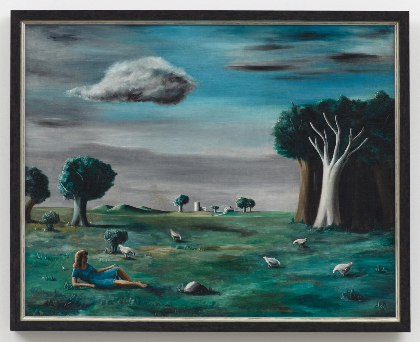 Out in the Country, 1939, oil on canvas,
23¼ x 29¼ inches; 59.1 x 74.3 cm. 25½ x 31⅝ inches; 64.8 x 80.3 cm (framed)