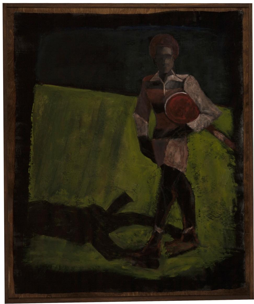 In Retrospect: B Arthur, 2020, acrylic and pastel on linen, 54 x 45 inches