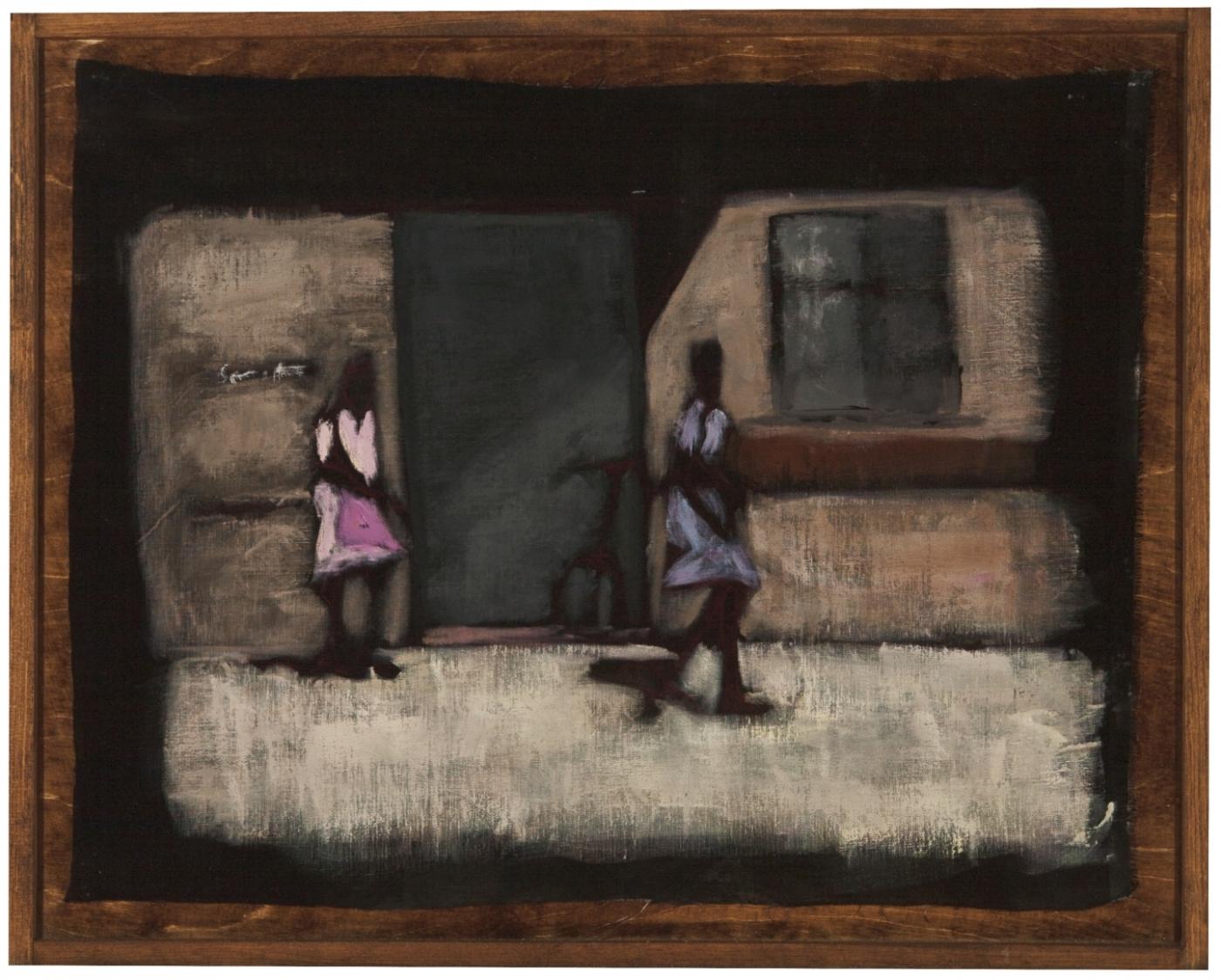 In Retrospect: Bernice, 2020, acrylic and pastel on linen, 26 1/2 x 33 1/2 inches