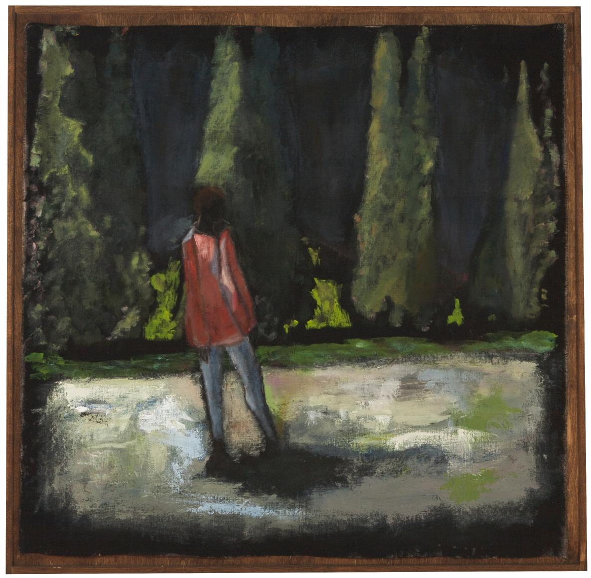 Ellis Bush, 2020, acrylic and pastel on linen, 55 x 56 inches