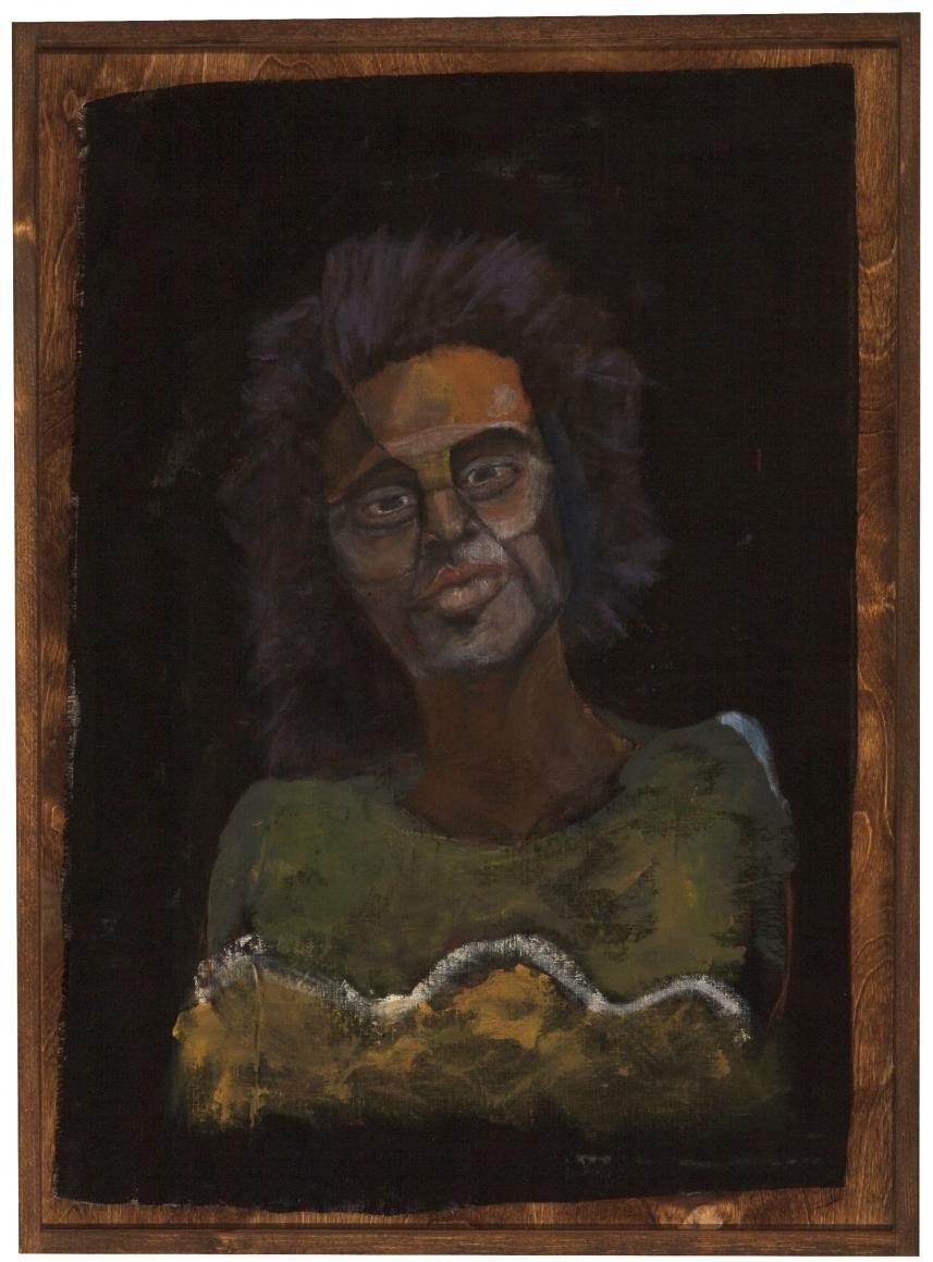 Invented Portraits: Jordan, 2020,
acrylic and pastel on linen, 36 x 26 inches