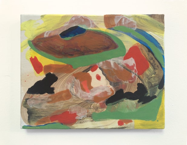 Lack of a Shell , 2016, acrylic on cotton, 8 × 10 inches; 20.5 × 25.5 cm