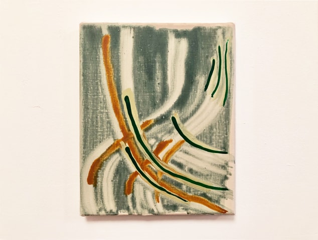 An Excuse to Touch , 2016, acrylic on linen, 8 × 10 inches; 20.5 × 25.5 cm