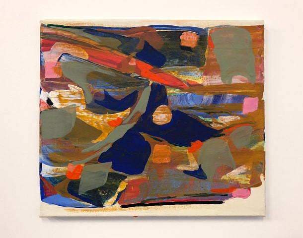 Quick Defense , 2016, acrylic on linen, 16 × 14 inches; 35.5 × 40.5 cm.