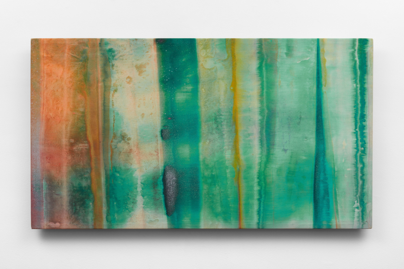 Sam Gilliam, Along, 1968, acrylic on canvas, 30⅛ x 54⅛ inches; 76.5 x 137.5 cm
