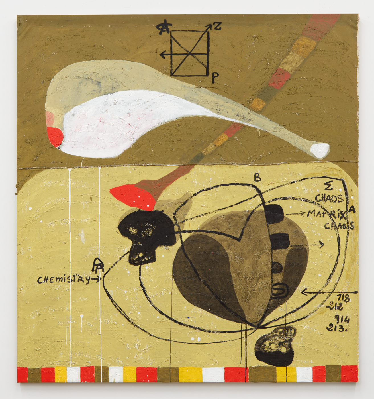 Chemistry, 2003. Mixed media on canvas, 98½ x 91½ in. (250.19 x 232.41 cm)