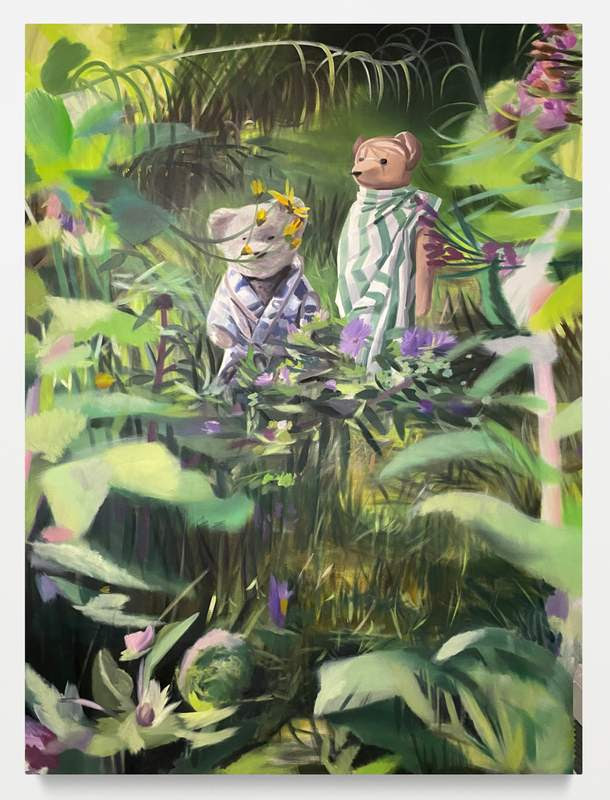 End of Summer (Gate), 2022, oil on canvas, 102 x 76¼ inches; 259.08 x 193.68 cm