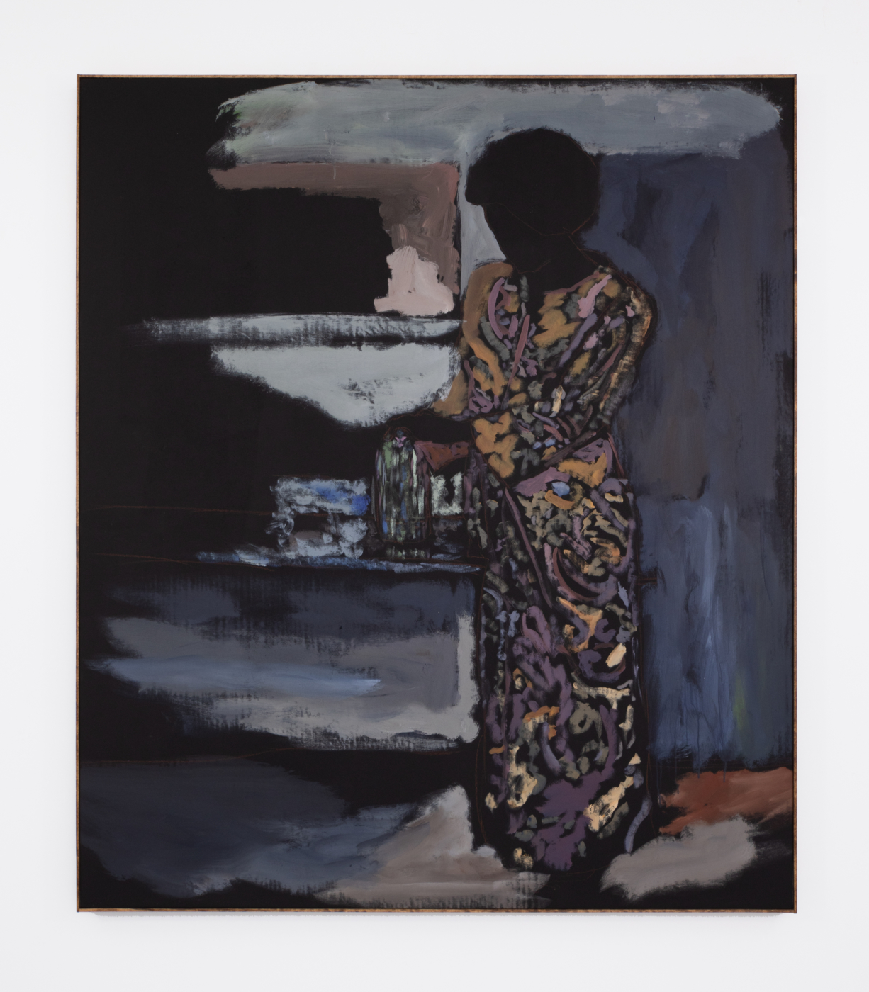 Melba 77, 2021, acrylic and pastel on linen, 70 1/8 x 60 inches; 178.1 x 152.4 cm, 70 5/8 x 60 1/2 inches; 179.4 x 153.7 cm (framed)