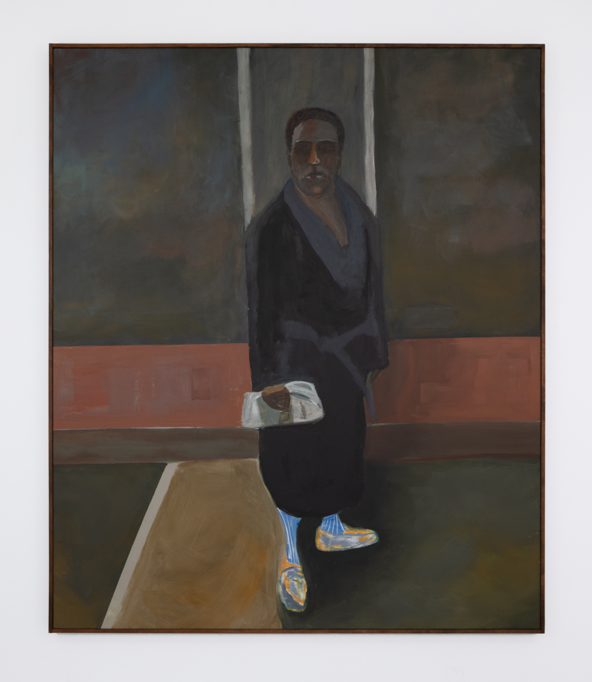 Father's Self - Portrait, 2019, acrylic and pastel on canvas, 80 x 68 inches; 203.2 x 172.7 cm, 81 x 69 inches; 205.7 x 175.3 cm (framed)
