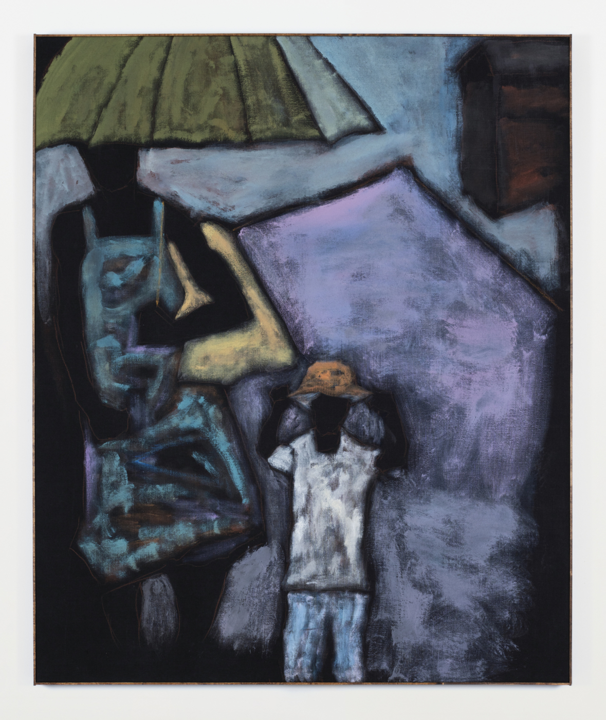 The Story of Ruth, 2021, acrylic and pastel on linen, 83 1/2 x 72 1/2 inches; 212.1 x 184.2 cm