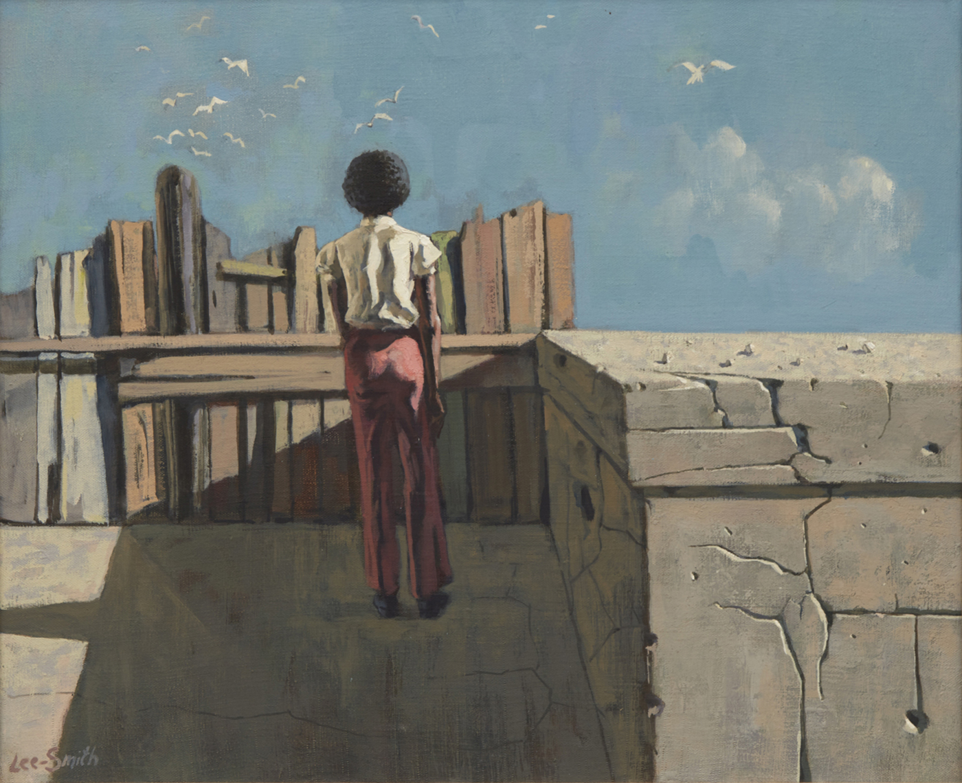 The Birds, 1955, oil on canvas, 20 x 24 inches; 50.8 x 61 cm