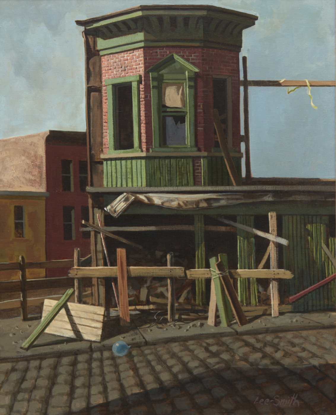 Untitled (Urban Landscape), 1975, oil on linen, 32 x 26 inches; 81.3 x 66 cm