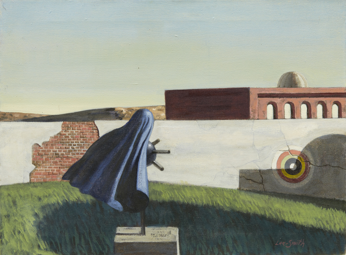 The Courtyard, 1984, oil on canvas, 18 x 24 inches; 45.7 x 61 cm