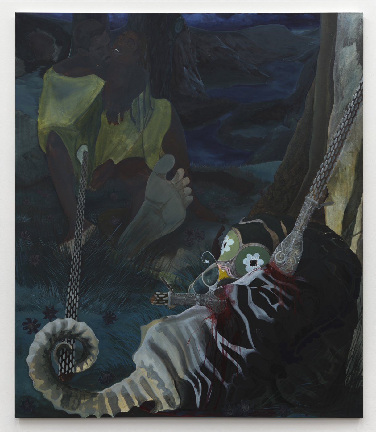 Under the Autograph Tree, 2023. Oil on canvas, 84 x 72 in. (213.36 x 182.88 cm)