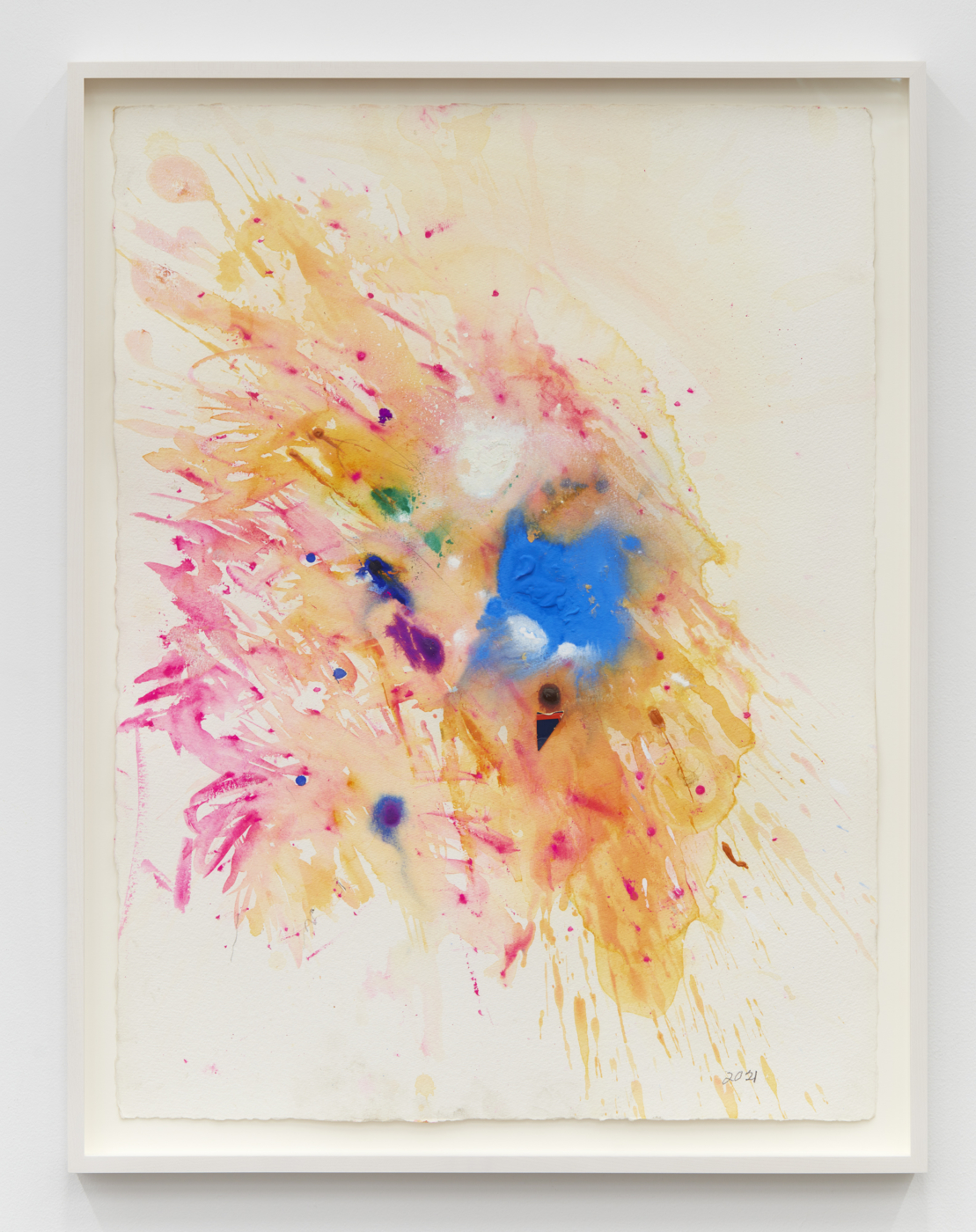 Peter Bradley, Grenier #1, 2021, watercolor and acrylic on paper, 36 × 24 inches; 91.4 × 61 cm, 38 × 26 inches; 96.5 × 66 cm (framed)
