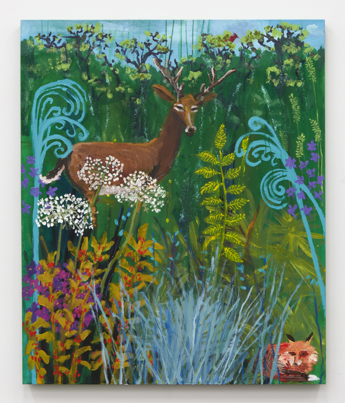 Tabboo!, Fire Island Flora & Fauna, 2021, acrylic and glitter on canvas, 60⅛ x 50⅛ inches; 152.73 x 127.33 cm