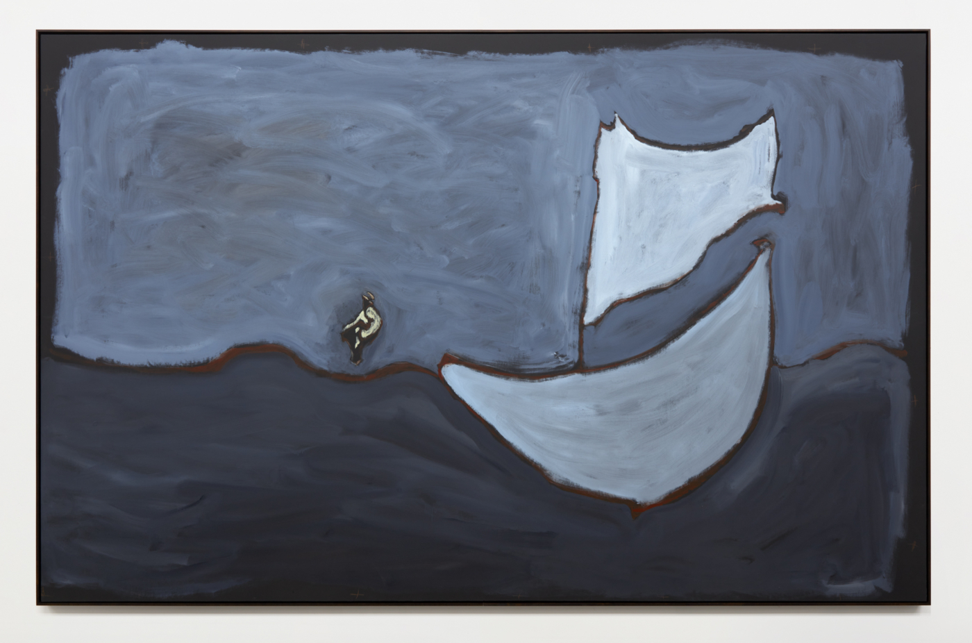Salt Chuck Layer, 2022. Acrylic on linen, 84 x 131⅛ in. (213.36 x 333.07 cm)